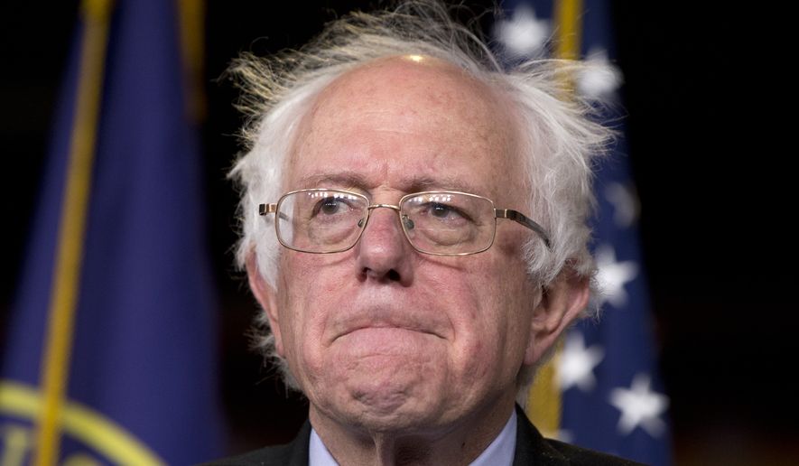 Sen. Bernie Sanders, I-Vt., participates in a news conference on Capitol Hill in Washington, Wednesday, April 29, 2015. Sanders will announce his plans to seek the Democratic nomination for president on Thursday, presenting a liberal challenge to Hillary Rodham Clinton. (AP Photo/Carolyn Kaster)