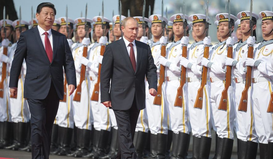 Russian President Vladimir Putin and Chinese President Xi Jinping are said to have a budding &quot;bromance.&quot; Their nations plan joint naval exercises in the Mediterranean and cooperation in China&#x27;s proposed development bank. (Associated Press)
