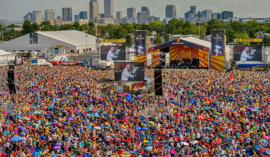 Louisiana native Jerry Lee Lewis performs to a packed crowd on the second Saturday of Jazz Fest in New Orleans, La. Saturday, May 2, 2015. (Matthew Hinton/The Advocate via AP) MAGS OUT; INTERNET OUT; NO SALES; TV OUT; NO FORNS; LOUISIANA BUSINESS INC. OUT (INCLUDING GREATER BATON ROUGE BUSINESS REPORT, 225, 10/12, INREGISTER, LBI CUSTOM); MANDATORY CREDIT