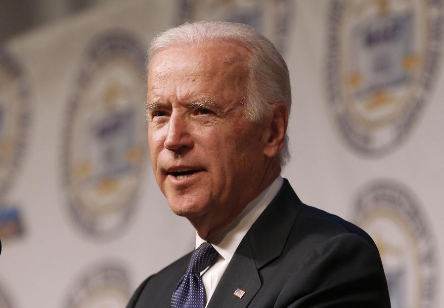Vice President Joe Biden speaks at the NAACP Fight for Freedom Fund Dinner in Detroit, Sunday, May 3, 2015. (Photo/Paul Sancya)
