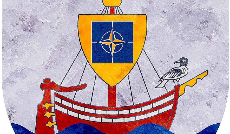 Hanseatic shield illustration by Greg Groesch/The Washington Times