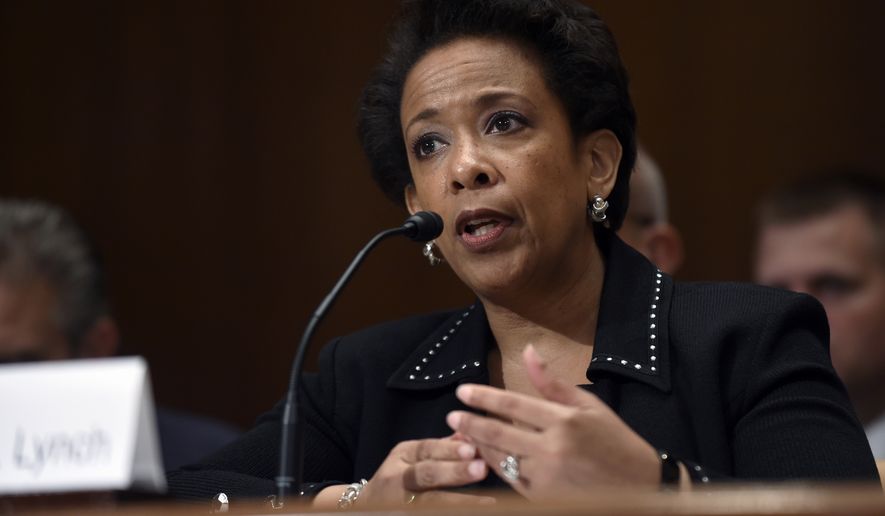 Attorney General Loretta Lynch testifies on Capitol Hill in Washington, Thursday, May 7, 2015, before the Senate subcommittee on Commerce, Justice, Science, and Related Agencies hearing to examine the proposed budget estimates for fiscal year 2016 for the Justice Department. Lynch said she&amp;#8217;ll decide soon whether the Justice Department will undertake a civil rights investigation into the Baltimore police department.  (AP Photo/Susan Walsh)
