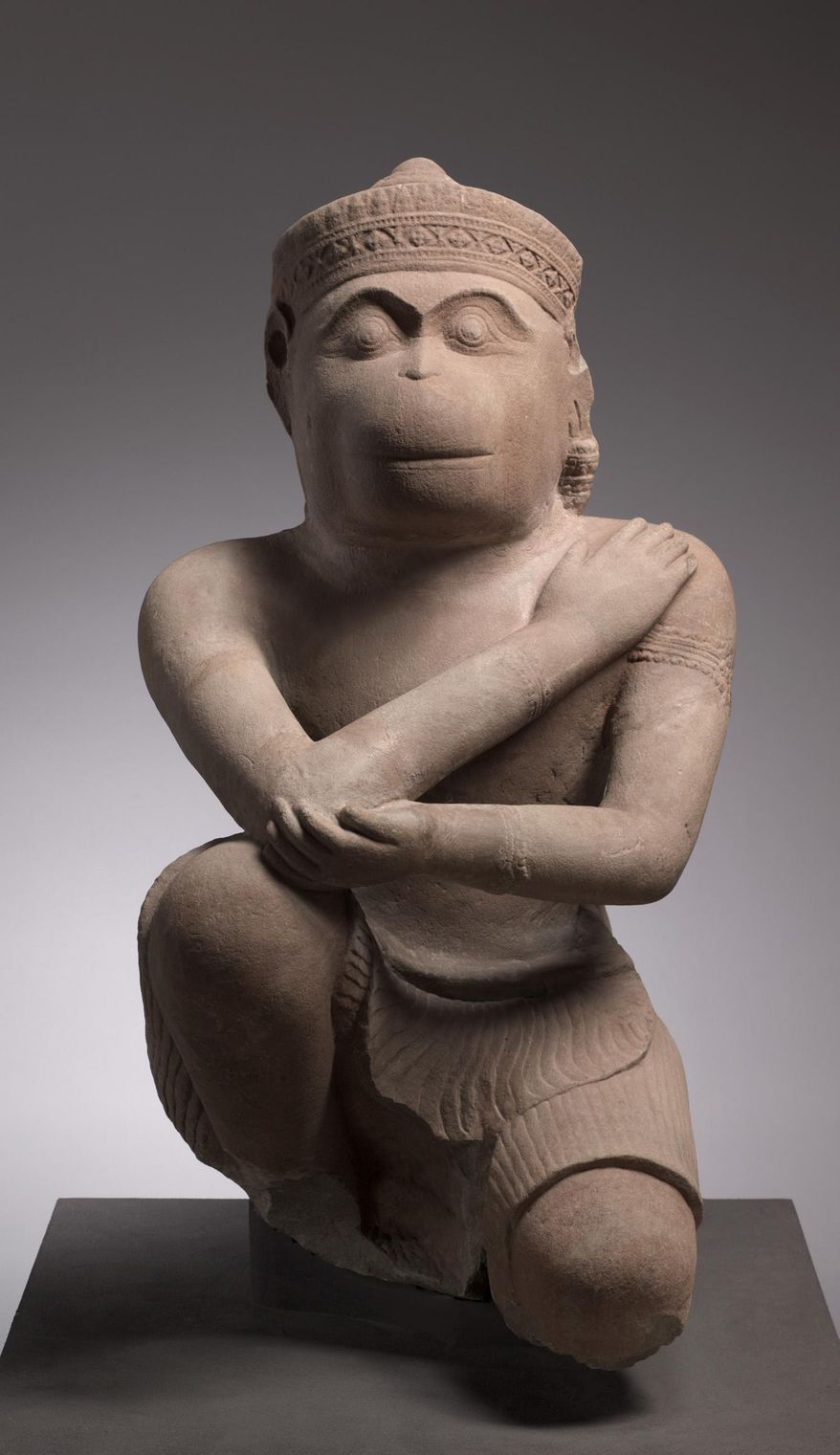 This undated photo provided by The Cleveland Museum of Art shows the statue of Hanuman, the Hindu monkey god, in Cleveland. The Cleveland Museum of Art returned the 10th-century statue to Cambodia after it uncovered evidence the sculpture was probably looted during the country's civil war. (The Cleveland Museum of Art via AP)