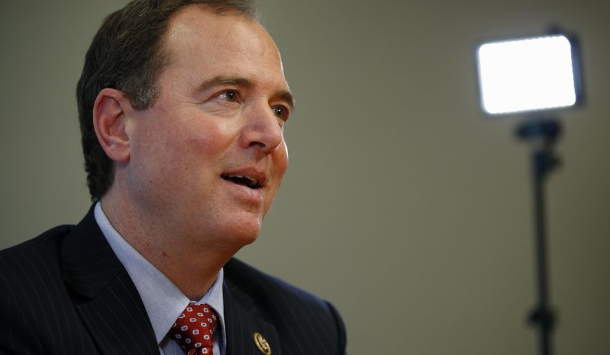 Rep. Adam Schiff, D-Calif., ranking member on the House Intelligence Committee, speaks during an interview with The Associated Press, Tuesday, May 12, 2015, in Washington. (AP Photo/Alex Brandon)