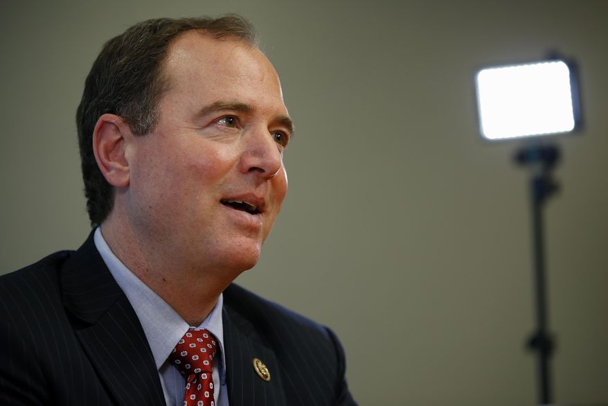 Rep. Adam Schiff, D-Calif., ranking member on the House Intelligence Committee, speaks during an interview with The Associated Press, Tuesday, May 12, 2015, in Washington. (AP Photo/Alex Brandon)