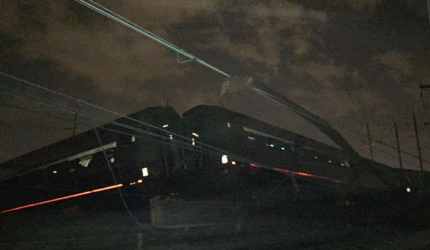 An Amtrak train crashed Tuesday, May 12, 2015, near Philadelphia. Train 188 was traveling from Washington to New York City. (AP Photo/Paul Cheung)