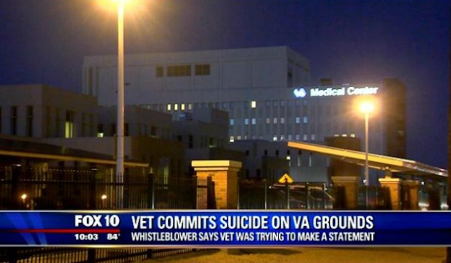 A veteran drove to the Phoenix VA headquarters and shot himself in the parking lot Sunday night in what police are calling a suicide. (KSAZ)