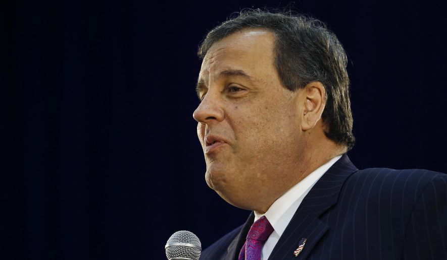 New Jersey Gov. Chris Christie speaks during a town hall meeting, Thursday, May 14, 2015, in Sparta, N.J. Christie has been holding frequent town halls in the early-voting state of New Hampshire as he prepares for an expected presidential campaign. (AP Photo/Julio Cortez)