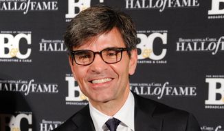FILE - This Oct. 20, 2014 file photo shows George Stephanopoulos at the 24th Annual Broadcasting and Cable Hall of Fame Awards in New York. Stephanopoulos has apologized for not notifying his employer and viewers about two contributions totaling $50,000 that he made to the Clinton Foundation. ABC&#39;s news division said Thursday, May 15, 2015, that &quot;we stand behind him.&quot; The donations, made in two installments in 2013 and 2014 and first reported in Politico, were made because of Stephanopoulos&#39; interest in the foundation&#39;s work on global AIDS prevention and deforestation, he said. (Photo by Evan Agostini/Invision/AP, File)