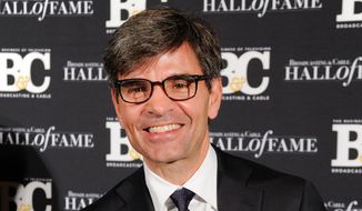 FILE - This Oct. 20, 2014 file photo shows George Stephanopoulos at the 24th Annual Broadcasting and Cable Hall of Fame Awards in New York. Stephanopoulos has apologized for not notifying his employer and viewers about two contributions totaling $50,000 that he made to the Clinton Foundation. ABC&#39;s news division said Thursday, May 15, 2015, that &quot;we stand behind him.&quot; The donations, made in two installments in 2013 and 2014 and first reported in Politico, were made because of Stephanopoulos&#39; interest in the foundation&#39;s work on global AIDS prevention and deforestation, he said. (Photo by Evan Agostini/Invision/AP, File) **FILE**