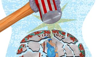 Justice Department destroys state sovereignty illustration by Greg Groesch/The Washington Times