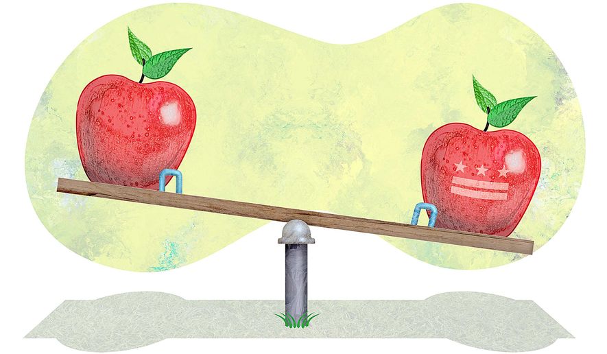 Better funding for D.C. traditional schools illustration by Greg Groesch/The Washington Times