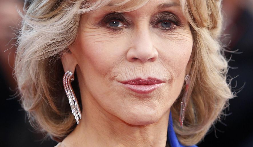 Actress Jane Fonda poses for photographers upon arrival for the screening of the film The Sea of Trees at the 68th international film festival, Cannes, southern France, Saturday, May 16, 2015. (AP Photo/Lionel Cironneau)