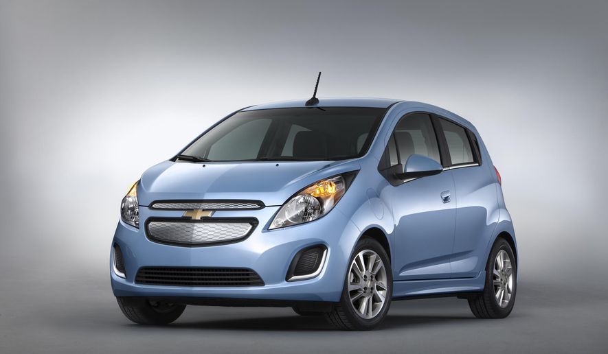 This undated image made available by General Motors shows the 2015 Chevrolet Spark EV. (GM via AP)