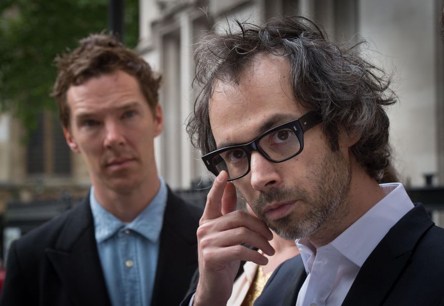 Concert pianist James Rhodes, right, and actor Benedict Cumberbatch leave the Supreme Court in London, Wednesday, May 20, 2015. Britain’s Supreme Court has ruled that a pianist may publish a memoir detailing sexual abuse he suffered as a child, despite his ex-wife’s privacy concerns. His ex-wife had argued that their 12-year-old son suffers from a number of health issues and could be caused serious harm by the publication. Supported by his friend, the actor Benedict Cumberbatch, outside the court, he called the ruling “a victory for freedom of speech.” (Stefan Rousseau/PA via AP) UNITED KINGDOM OUT - NO SALES - NO ARCHIVES