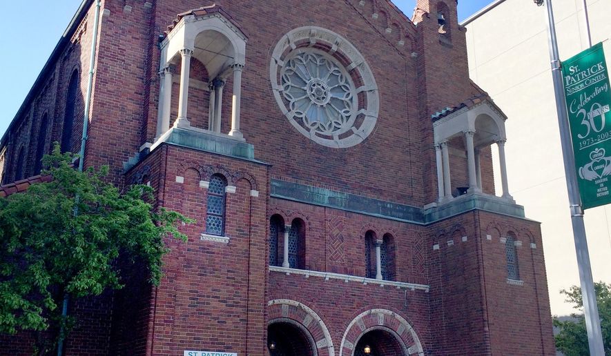 After 89 years, St. Patrick Church in Detroit will hold its last Sunday Mass. Archdiocese spokesman Joe Kohn said that the church could reopen for regular services someday as the neighborhood's popularity grows. Kohn says the parish is down to about 70 families. Mass will be celebrated at 9:30 a.m. Sunday, May 24, 2015. (Patricia Montemurri/Detroit Free Press via AP)