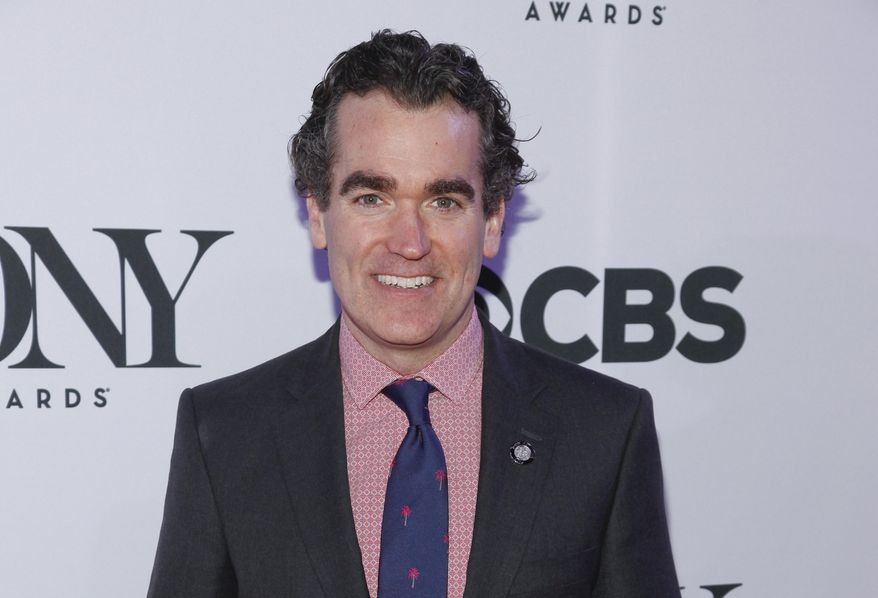 FILE - In this April 29, 2015 file photo, Brian d'Arcy James attends the 2015 Tony Awards Meet The Nominees Press Junket at The Paramount Hotel in New York. James throws some serious shade at William Shakespeare in the Tony-nominated musical, “Something Rotten.” Playing the great bard’s fictional adversary in the 16th Century farce has earned James his third Tony nomination. But unlike his character, Nick Bottom, win or lose, James already feels victorious. (Photo by Andy Kropa/Invision/AP, File)