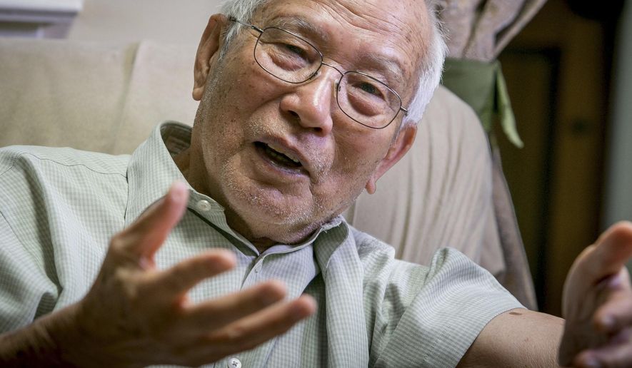 In this May 8, 2015, photo, a former North Korean soldier who wants to be identified only as "H.T." for fear of his family's safety back in North Korea, speaks at his home in Fairfax, Calif. Some soldiers like H.T., who were held in South Korean POW camps during the Korean War, chose to resettle in third countries at the end of the war rather than returning to their homes in the North or staying in the South. (AP Photo/John Storey)