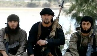 The U.S. State Department confirmed May 29, 2015 with CNN that Islamic State fighter Gulmurod Khalimov was trained in the United State three times for counterterrorism instruction. (Image: CNN screenshot) ** FILE **