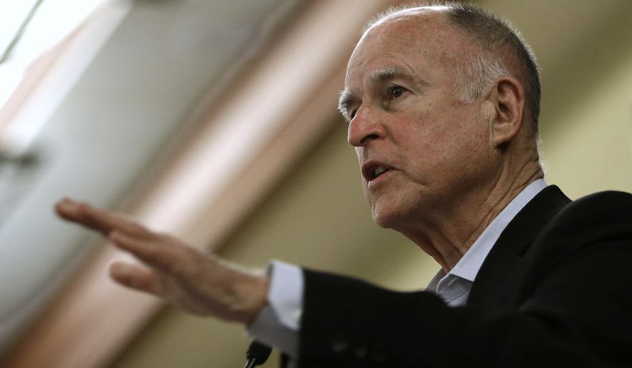 Analysts have raised the possibility that the campaign against Proposition 13 in California may be aimed at achieving another public sector labor goal: persuading Gov. Jerry Brown to support an extension of the five-year tax increase under Proposition 30 by using the split-roll threat as a bargaining chip. (Associated Press)