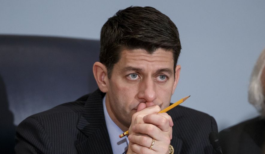 House Ways and Means Committee Chairman Paul Ryan, R-Wis., listens during a hearing on Capitol Hill in Washington in this Feb. 3, 2015, file photo. (AP Photo/J. Scott Applewhite, File)