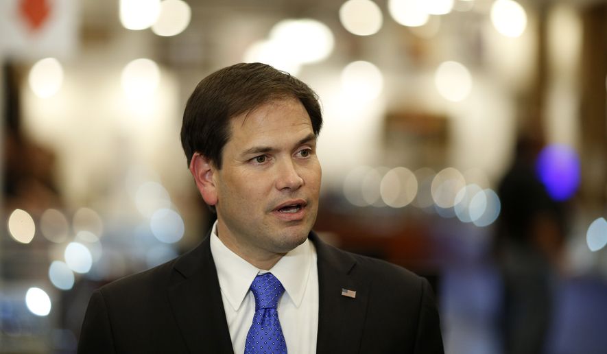 &quot;I believe the time has come for a new generation of leaders — leaders who will create a growing economy, not a growing government,&quot; Sen. Marco Rubio said at an economic forum in Orlando hosted by Florida Gov. Rick Scott. &quot;Leaders who will help increase our families&#39; paychecks, not their bills.&quot; (Associated Press)