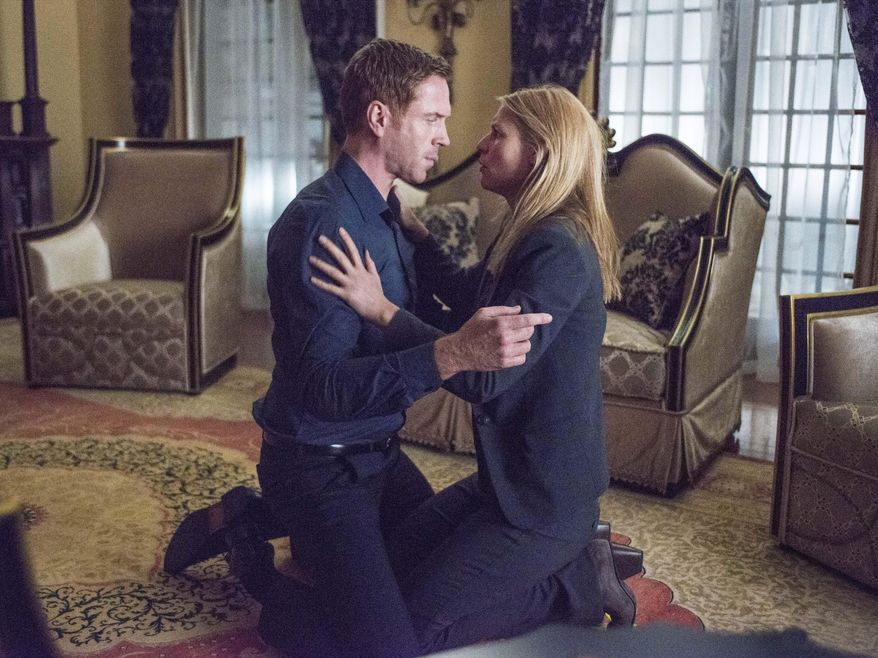This photo provided by Showtime shows Damian Lewis, as Nicholas Brody, left, and Claire Danes, as Carrie Mathison, in an episode from the fourth season of "Homeland." CBS Corp., which owns Showtime, on Wednesday, June 3, 2015 said the cable channel will be available to stream next month for $10.99 a month on all of Apple Inc.’s devices, including the iPad, iPhone and Apple TV. CBS says it will announce deals with other platforms or devices soon. (David Bloomer/Showtime via AP)