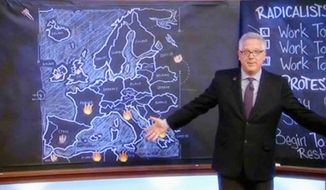 Glenn Beck explaining that Europe is on fire politically and how this is coming to the U. S.
