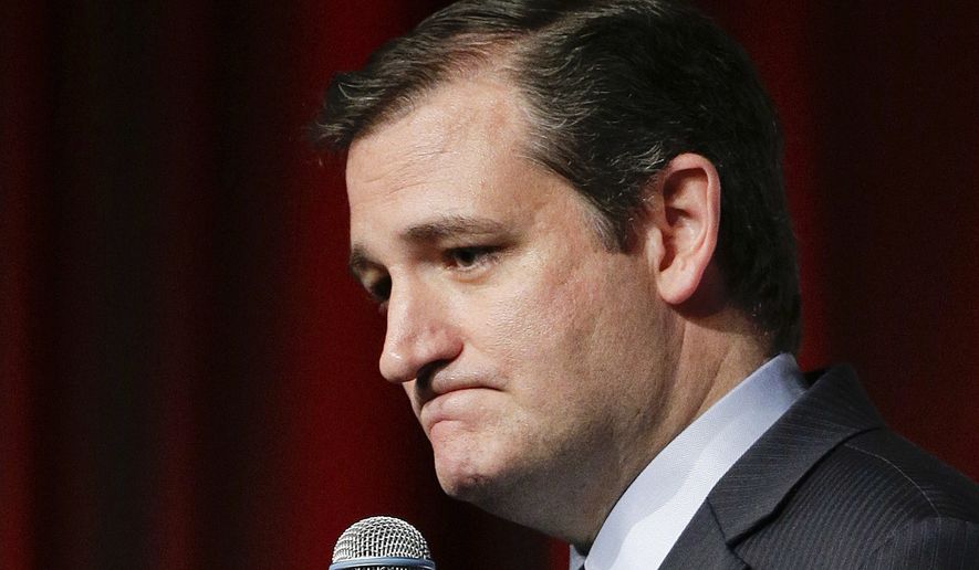 Republican Presidential candidate Sen. Ted Cruz speaks in New York, May 28, 2015. (Associated Press) ** FILE **