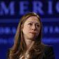 Chelsea Clinton, vice chair of the Clinton Foundation, moderates a forum during a session of the annual gathering of the Clinton Global Initiative America, at the Sheraton Downtown, in Denver, Tuesday, June 9, 2015. (AP Photo/Brennan Linsley) ** FILE **