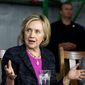 Democratic presidential candidate Hillary Rodham Clinton has not said whether she supports the decision of her former boss, President Obama, to send more U.S. military troops to train and advise Iraqi soldiers. (Associated Press)