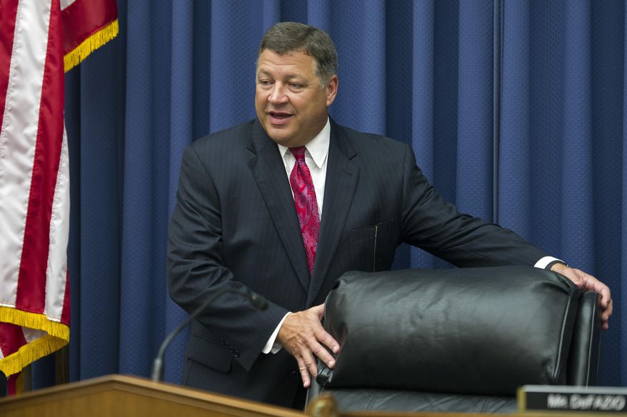 House Transportation and Infrastructure Committee Chairman Bill Shuster, Pennsylvania Republican, takes his seat on Capitol Hill in Washington on June 2, 2015. (Associated Press) **FILE**