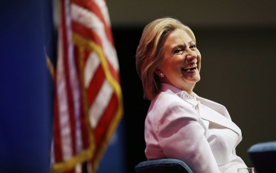 Democratic presidential candidate Hillary Rodham Clinton listens to a question from the audience during a campaign stop at Trident Technical College, Wednesday, June 17, 2015, in North Charleston, S.C. (AP Photo/David Goldman)