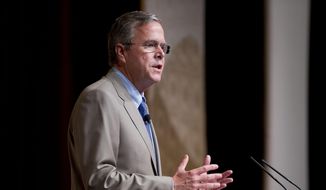 Republican presidential candidate, former Florida Gov. Jeb. Bush speaks at the Road to Majority 2015 convention in Washington, Friday, June 19, 2015. (AP Photo/Pablo Martinez Monsivais) ** FILE **
