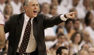 13. Pat Riley established himself as a winner in his first year as an NBA coach, leading the Los Angeles Lakers to an NBA title. Riley and the Lakers claimed the Western Conference crown five times in the next six years and added two more titles to the historic franchise’s collection. Riley won his fifth title as head coach of the 2005-06 Miami Heat. In his 24 seasons as an NBA head coach, Riley failed to lead his team to the playoffs just three times. 