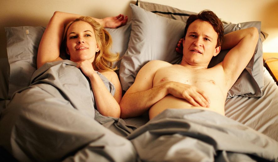 This photo provided by courtesy of Magnolia Pictures shows Kate Mulvany, left, and Damon Herriman in the film, "The Little Death," a Magnolia Pictures release. (Magnolia Pictures via AP)
