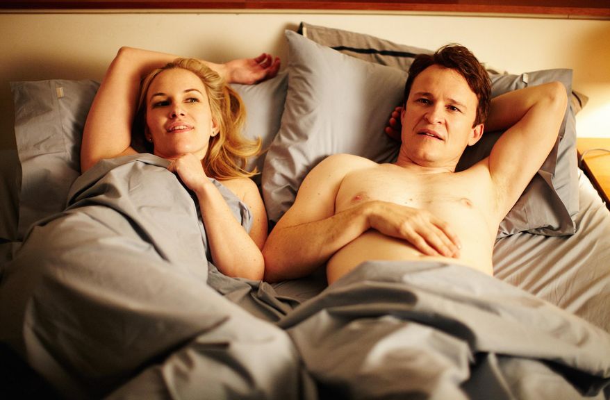 This photo provided by courtesy of Magnolia Pictures shows Kate Mulvany, left, and Damon Herriman in the film, "The Little Death," a Magnolia Pictures release. (Magnolia Pictures via AP)