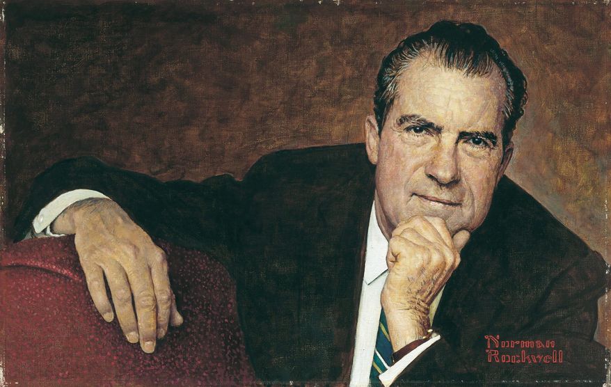 Richard Nixon           Portrait by Norman Rockwell/Courtesy of the National Portrait Gallery