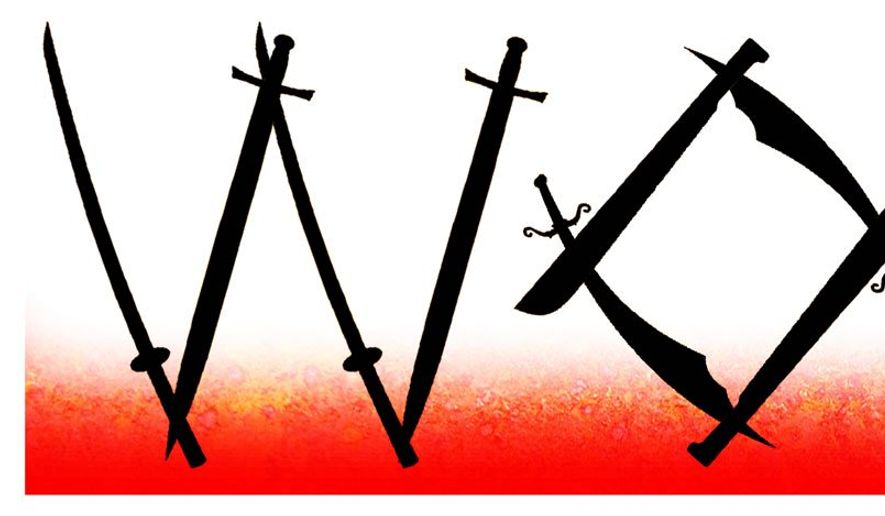 Illustration on political semantic warfare by Alexander Hunter/The Washington Times