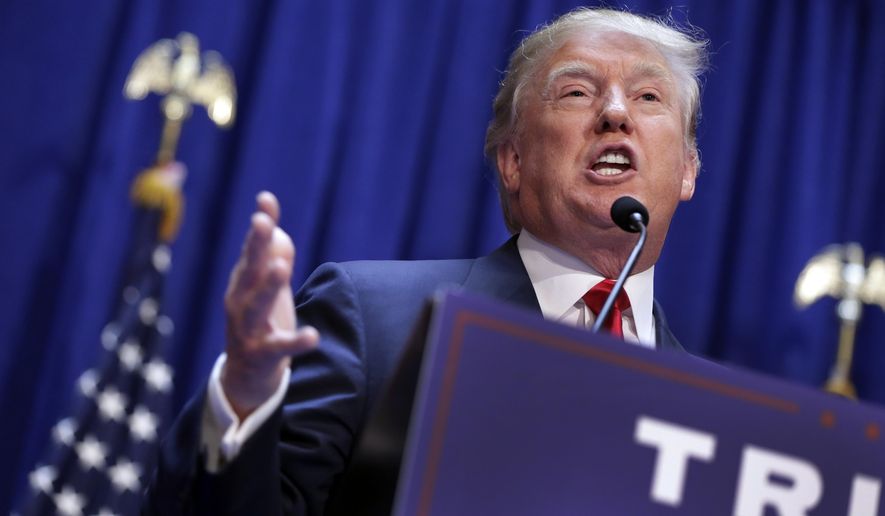 FILE - In this June 16, 2015 file photo, real estate mogul Donald Trump delivers remarks during his announcement that he will run for president of the United States, in New York. Ora TV, a television company backed by Mexican billionaire Carlos Slim, on Tuesday, June 30, 2015 said it will scrap a project it was developing with Trump because of comments he made about Mexican immigrants.  (AP Photo/Richard Drew, File)