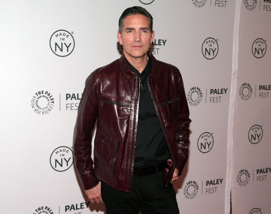 FILE - In this Oct. 3, 2013 file photo, actor Jim Caviezel attends a screening of "Person of Interest" at PaleyFest: Made In NY, in New York. Caviezel is being honored by a Pennsylvania museum dedicated to actor Jimmy Stewart. Caviezel stars in the TV series “Person of Interest” and became widely known for his role in the movie “The Passion of the Christ.” He will receive the Harvey Award at an Aug. 29, 2015, fundraiser by the Jimmy Stewart foundation. (Photo by Andy Kropa/Invision/AP, File)