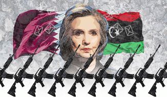 Hillary&#39;s Illegal War Illustration by Greg Groesch/The Washington Times