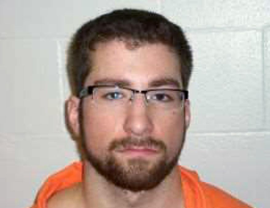 This April 8, 2015 photo provided by the Iowa Department of Corrections shows Evan Pfeifer, an inmate at a state prison in Fort Dodge, Iowa. A judge on Wednesday vacated Pfeifer’s conviction in a high-profile University of Iowa sexual assault case, citing prosecutorial misconduct and ineffective assistance of counsel. (Iowa Department of Corrections via AP)