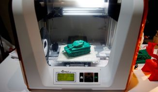 Sales of 3-D printers are expected to double to 217,000 this year. The Defense Department is testing how they can help soldiers in the field by &quot;printing&quot; food, medicine and weapons, and is even exploring the ideas of printing antennas and warheads. (Associated Press)