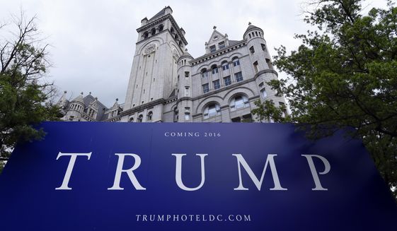 The New Trump hotel in Washington, Wednesday, July 8, 2015. Celebrity chef Jose Andres is backing out of a plan to open a flagship restaurant in Donald Trump&#39;s new hotel under construction in Washington. (AP Photo/Susan Walsh)