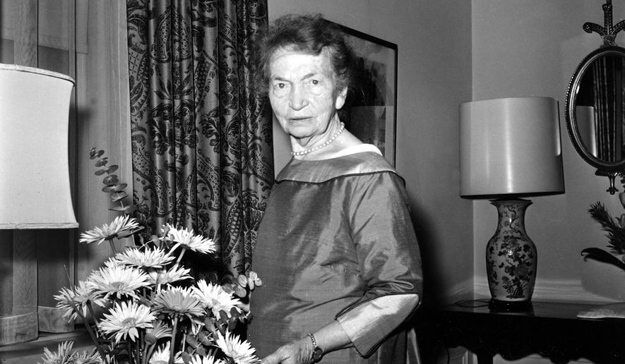 Margaret Sanger, founder of Planned Parenthood and advocate of birth control, is shown at New York&#x27;s Waldorf Astoria hotel in 1961. (Associated Press/File)