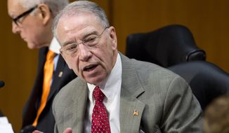 Sen. Charles Grassley, Iowa Republican and Judiciary Committee Chairman (Associated Press) **FILE**