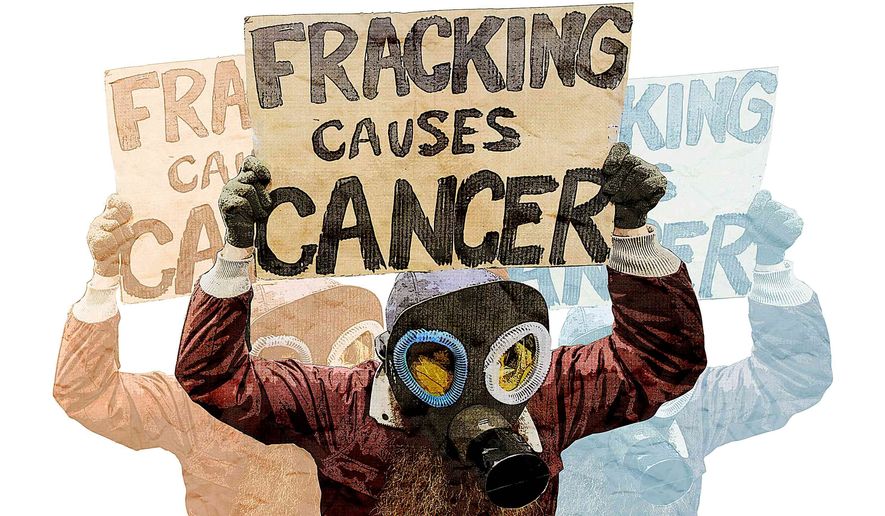 Fracking Protest Illustration by Greg Groesch/The Washington Times