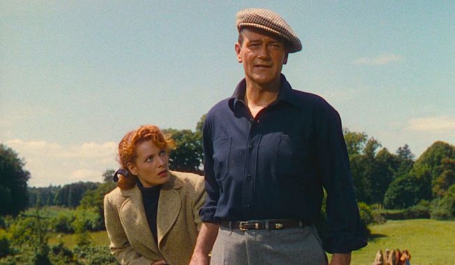 A scene from &quot;The Quiet Man&quot; with John Wayne and Maureen O&#x27;Hara, released in 1952. (Republic Pictures historic image)