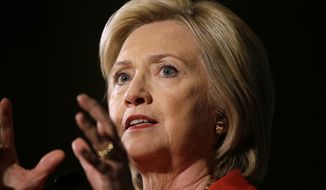 Struggling to find areas of leadership, Hillary Rodham Clinton is sliding in the polls, seeing her unfavorable rating shoot up as she slips behind leading Republicans in head-to-head matchups. (Associated Press)